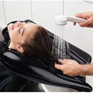 Oreiller gonflable pour shampoing en forme de U, noir, portable, pour la maison, soins post-partum, personnes âgées, usage en lit - Product Image 3