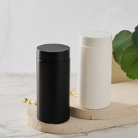 Bouteilles d'emballage en PET HDPE mat blanc/noir pour capsules de complément alimentaire à l'huile de poisson, gommes, 120, 150, 180, 200, 250, 300 ml avec couvercles