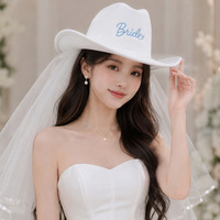 Chapeau formel pour femme, nouveau style, hiver, en feutre et denim 100% coton, tendance, pour jazz, mariage et fête, vente en gros transfrontalière