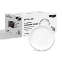 Assiettes robustes jetables écologiques biodégradables pour événements de bureau, traiteur et camping (fibre de bagasse de canne à sucre)