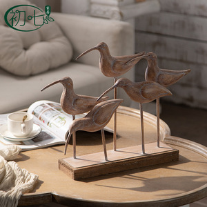 Figuras de pájaros estilo rústico americano, juego de varias piezas de hierro forjado para decoración de sala de estar - Product Image 4
