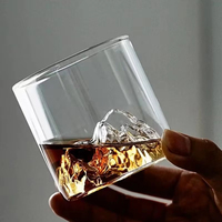 Verre à whisky en verre de montagne tibétain transparent en borosilicate haute qualité personnalisé, verre créatif pour la maison, bar
