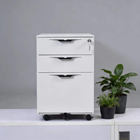 Armoire de classement mobile en acier à 3 tiroirs, design moderne et grande capacité, gain de place, pour usage bureautique, achat en gros