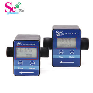 LCD-O5OFZAT Pengukur Aliran Bahan Bakar Elektronik untuk Pembersih Diesel, Penunjuk Totalizer Bensin, Layar <span class=keywords><strong>3</strong></span>/8 1/<span class=keywords><strong>2</strong></span> <span class=keywords><strong>3</strong></span>/4 Sensor Aliran Turbin Gigi - Product Image 2