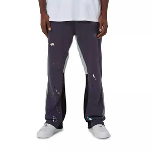 Pantalon de survêtement OEM en coton éponge français pantalon de survêtement personnalisé avec éclaboussures de peinture empilées pantalon de jogging évasé baggy <span class=keywords><strong>pour</strong></span> hommes - Product Image 3