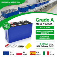 Batterie prismatique LiFePO4 à semi-conducteurs 3,2 V 628 Ah MB56 pour stockage d'énergie ES, 8000 cycles, haute capacité, DIY ESS solaire, garantie 5 ans