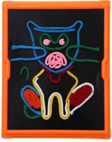 POTENTIEL personnalisé en gros vente chaude jouets éducatifs de bricolage pour les enfants cordes colorées en plastique dessin planche magique QL-010(G)