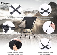 Nouvelles chaises de Camping portables avec poches latérales chaises pliantes à hauteur réglable pour la randonnée pédestre plage Camping