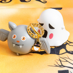 แหวนจี้ฮาโลวีน สแตนเลสสตีล ชุบทอง 18K ลายการ์ตูนฟักทองหัวกะโหลก เครื่องประดับสำหรับงานปาร์ตี้ 男女兼用 - Product Image 4