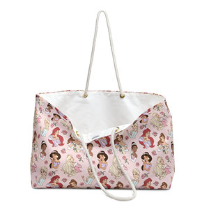 Sac fourre-tout de voyage personnalisé pour enfants et filles, imperméable, avec poignée magique, motif intégral, idéal pour l'été, avec logo personnalisé pour princesses, sac de week-end - Product Image 3