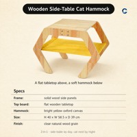 Lit de repos pour chat en bois Starhover, 2 en 1 avec griffoir intégré, canapé pour chat