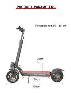 1200W Powerful Motor Electric Scooter Adults 11 Inch E Scooter 2 Wheel Off-road Electric Scooter With Seat