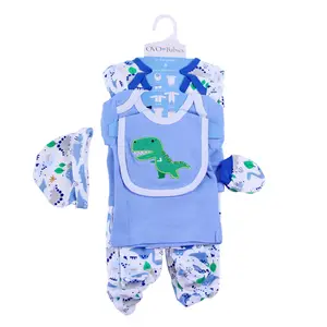 Mangas Compridas De Algodão puro Unisex Conjunto de Roupas de Bebê Recém-nascidos Macacão Bodysuit 8-pack
