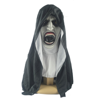 Masques de nonne Soul Summoner pour Halloween, masques de maquillage d'horreur, accessoires de farce, couvre-chefs d'horreur, nonne