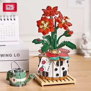 <span class=keywords><strong>LOZ</strong></span> flor edificio ladrillo DIY fresa planta Barbadoslily modelo juguete flor bloque construcción juguete presente ramo ornamento - Product Image 2