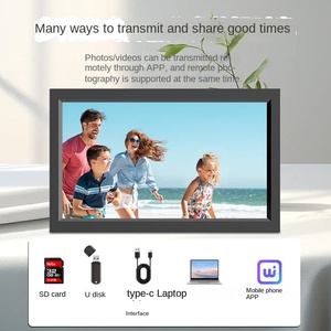 21.5 inch <span class=keywords><strong>HD</strong></span> ảnh kỹ thuật số màn hình cảm ứng Wifi kết nối MP4 hỗ trợ từ xa hình ảnh truyền video phát lại nhựa - Product Image 4