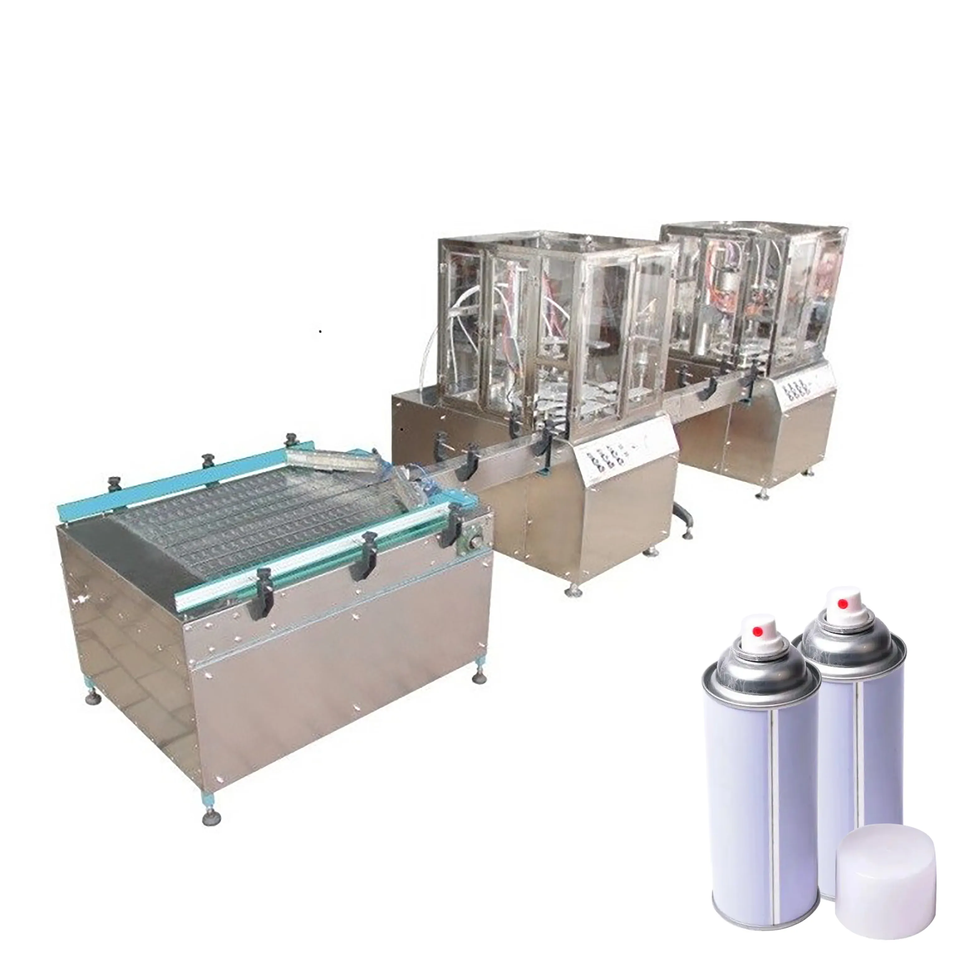 PAIXIE automatic body deodorant perfume/hair/paint/chrome spray can aerosol making filling machine and equipment