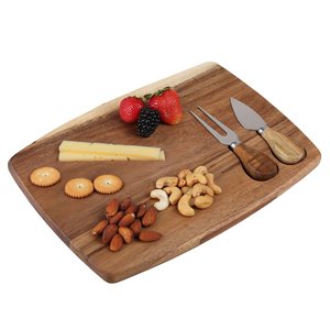 Juego de tablas de queso de madera con cuchillos Bandeja de queso de Acacia con utensilios para vino, charcutería y aperitivos de fiesta - Product Image 2