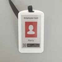 Badge de Travail Intelligent Électronique pour Employé, 4 Couleurs, Écran E-Ink, NFC, Affichage Numérique du Nom, avec Application Android Gratuite