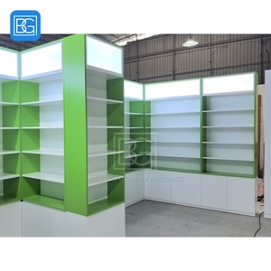 Conception de rayonnages modulaires en bois pour intérieur de magasin, présentoir de <span class=keywords><strong>pharmacie</strong></span> - Product Image 4