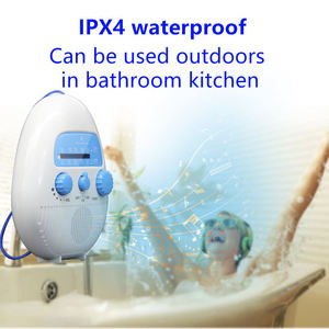 Custom Cute <b>Egg</b> Shaped Waterproof Shower AM FM Dual Band Radio Bathroom Hanging Portable Mini Broadcast Receiver - Product Image 6