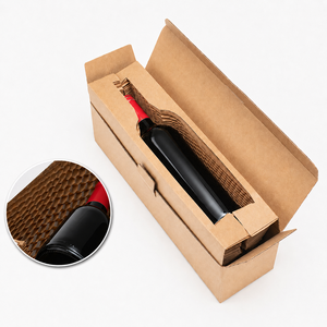 Boîte en carton écologique à alvéoles personnalisées pour l'expédition de <span class=keywords><strong>vin</strong></span> <span class=keywords><strong>rouge</strong></span>, recyclable, <span class=keywords><strong>bon</strong></span> prix, protection optimale - Product Image 3