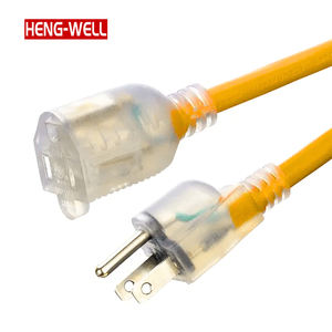 重型室外延长线SJTW 8/10/12 AWG耐候防水花园露台15A 125伏照明端 - Product Image 3