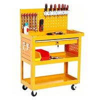 Armoire à outils en acier pour atelier de réparation automobile, étagères amovibles, roulettes, capacité de charge 300 kg, serrure à clé, longueur personnalisable, garantie 3 ans