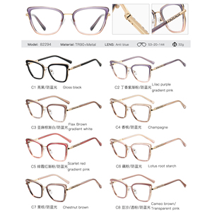 MS 82294 2025 Nuevas monturas de anteojos TR90 + Gafas ópticas de metal Bloqueo de luz azul Gafas graduadas personalizadas Lunettes De Luxe - Product Image 6