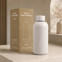 Bouteille d'eau isotherme à double paroi de la marque Hong Ling, vente en gros, à col étroit, sûre et anti-fuite, gourdes pratiques