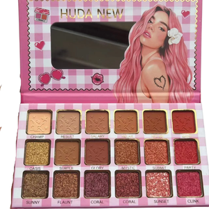 Paleta de Maquillaje al por Mayor de 18 Colores: Sombra de Ojos, Colorete, Polvo Cosmético, Contorno Facial e Iluminador - Product Image 1