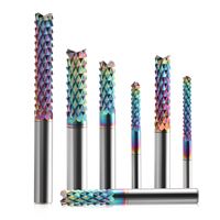 Fraiseuse CNC SJ Brand à 4 cannelures en carbure HRC60 pour axes 3/4/5, diamètres 3.175/4/6/8mm, revêtement Altin, pour circuits imprimés/verre