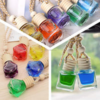 Pendentif diffuseur de parfum pour voiture 10 ml – Décoration aromathérapie désodorisante en verre miniature – Parfum suspendu pour voiture
