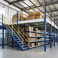 Mezzanine d'entrepôt évolutif à grande portée indépendante pour centre de distribution et de fulfillment e-commerce