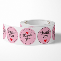 Autocollants ronds de remerciement en vinyle personnalisés pour les petites entreprises Autocollants d'étiquette d'emballage de sceau pour la décoration de cadeaux d'autocollant de scrapbooking