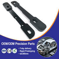 Support d'extension en alliage d'aluminium CNC, anodisé noir, à fentes, paire de supports de connexion, plaque de montage de rechange pour modification automobile
