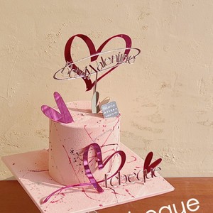 Adorno de Pastel para San Valentín con Miel y Dulzura, Decoración de Corazón Acrílico para Suministros de Decoración de Pasteles - Product Image 1