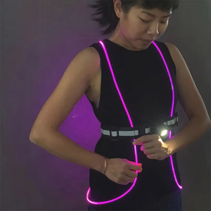 LUMIXELL Fabricant chinois Gilet de sécurité réfléchissant LED 200lm Lampe frontale rechargeable IP44 réglable pour la course à pied/le cyclisme - Product Image 1