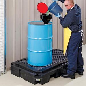 NEW PIG - DRM1125-RD Burpless one-hand sealable drum <b>funnel</b> - EAN 036226004003 MATERIAL HANDLING - Product Image 2