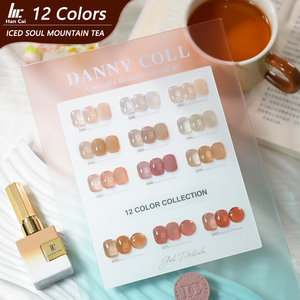 Danny Coll nuovissimo Set di smalti Gel Gel di gelatina 12 <span class=keywords><strong>colori</strong></span> collezione di forniture per salone di bellezza all'ingrosso UV Gel Private Label smalto Set - Product Image 1