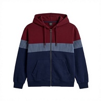 Sweat à capuche personnalisé pour homme avec blocs de couleur |   Sweat-shirt en molleton 100% coton doublé |   Fabricant de vêtements de sport OEM/ODM