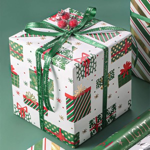 Custom Luxury Christmas Organza XMAS Tag with Red Berry Decor and Snowflake Satin <b>Ribbon</b> Gift Wrap - Product Image 2