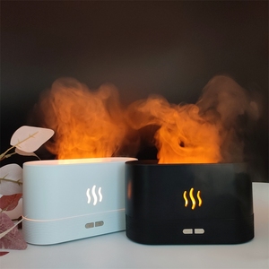 Ermäßigte Preise 3D Flame Diffusor Luftbe feuchter 180ml Ultraschall <span class=keywords><strong>Mini</strong></span> USB Smart Home Fire Flame Ätherisches Öl Aroma Diffusoren - Product Image 1