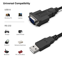 Cable Adaptador USB a Serial BENFEI de 1.8 Metros, USB a RS-232 Macho de 9 Pines DB9 con Cubierta de PVC, para Escáner y Computadora, Chipset Prolific