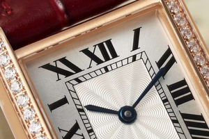 Montre mécanique automatique élégante et tendance, cadran blanc argenté gravé, lunette sertie de diamants, boîtier carré - Product Image 3