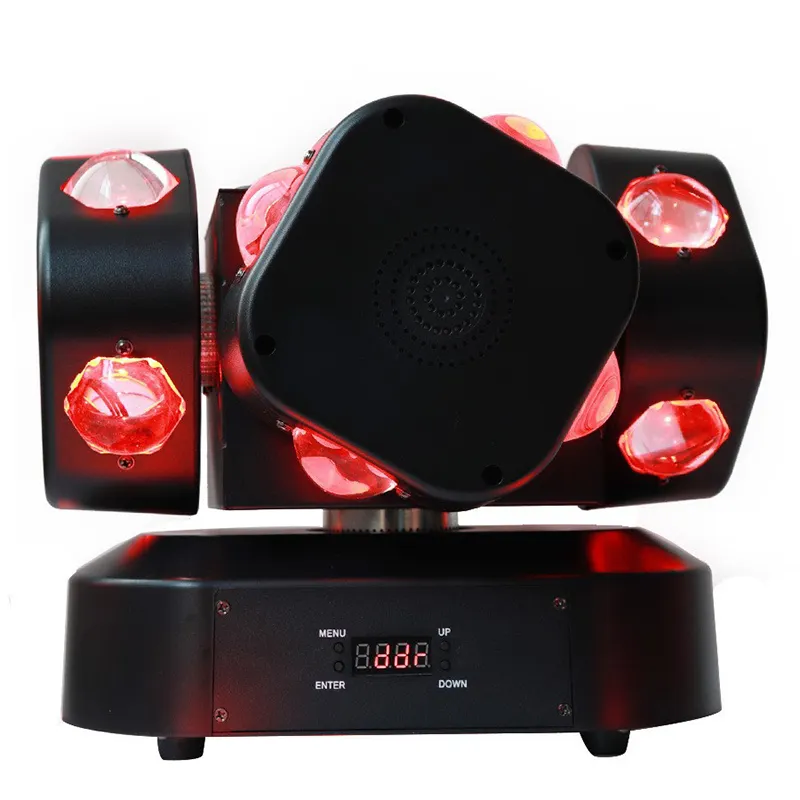 Rotating Beam Laser Moving Head Light RGBW 4in1 Led with Strobe Effects Stage Lighting for DJ Disco Club Music Party
