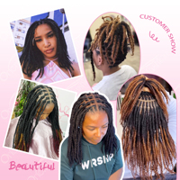 Orientdreads Venta caliente Textured Loc Extensiones Cabello humano Ombre Rasta Dreadlocks Extensiones Cabello natural Locks 0,4 0,6 0,8 CM
