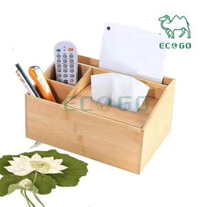 กล่องทิชชู่ไม้พร้อมที่เก็บของแบบแบ่งช่องสำหรับบ้านที่ใส่กระดาษดีไซน์ตามสั่ง - Product Image 4