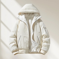 Veste d'hiver respirante à capuche, couleur unie, rétro, chaude, en duvet, personnalisable, veste en duvet pour homme, tendance, pour l'extérieur