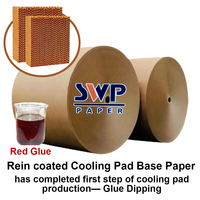 Rouleaux de papier kraft double couche enduit de résine de haute qualité, papier vierge blanc et brun écologique pour le traitement des panneaux de refroidissement